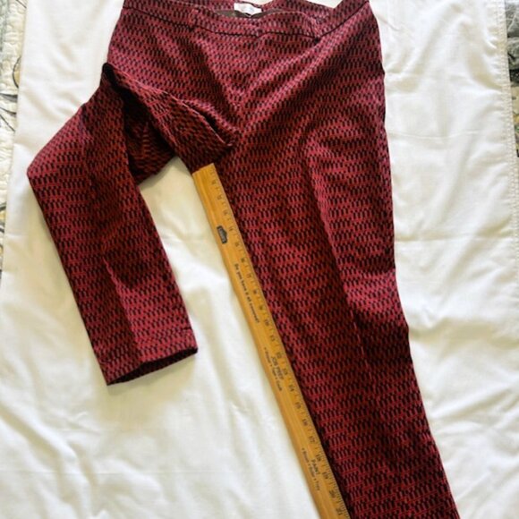 Foschini Ladies Pants sz 12 Red Black Ankle read - Picture 8 of 10